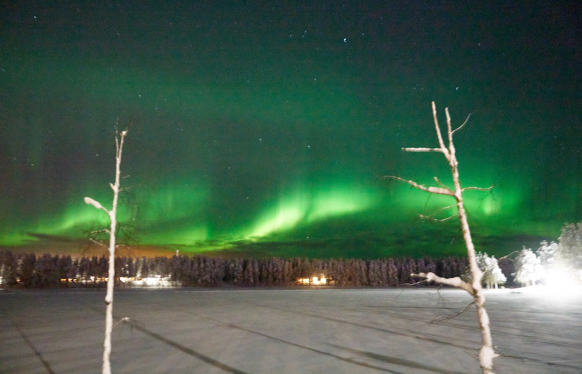 Kuusamo, Finnland: Nordlicht. Foto: Beate Ziehres, Reiselust-Mag