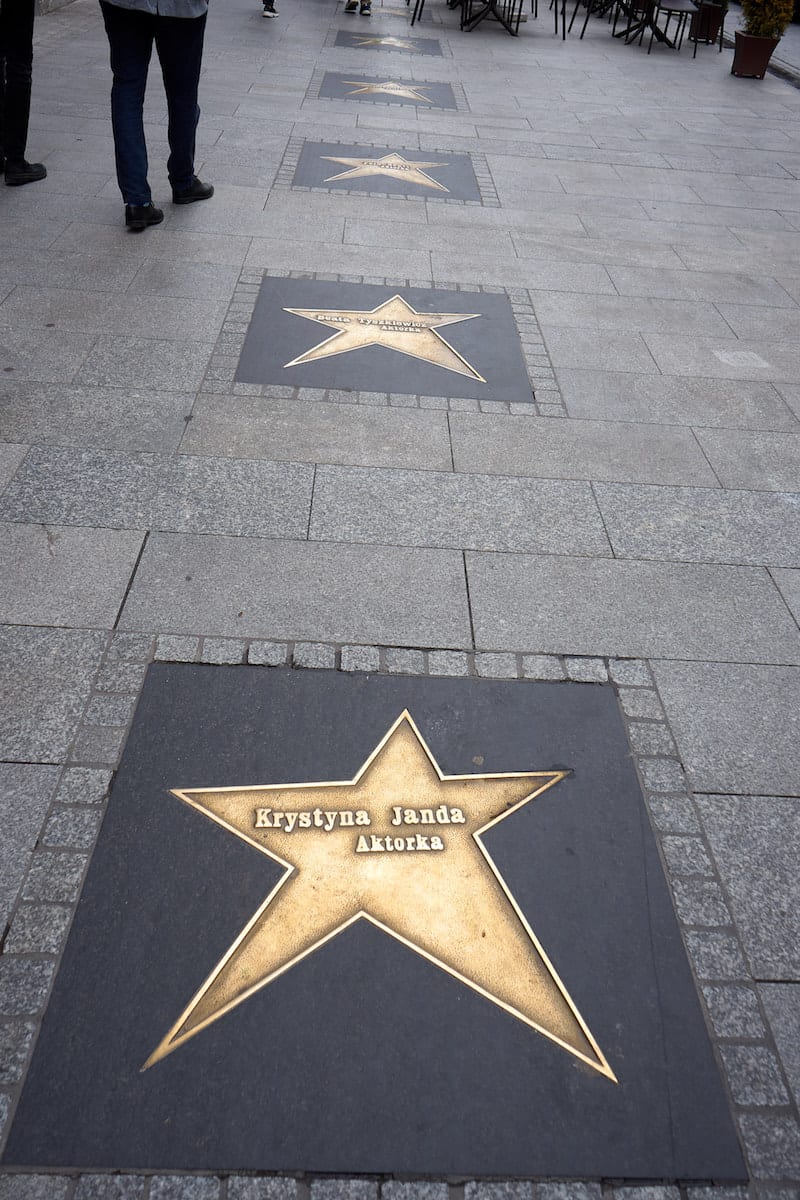 Lodz, Walk of Fame in der Piotrkowska. Foto: Beate Ziehres, Reiselust-Mag
