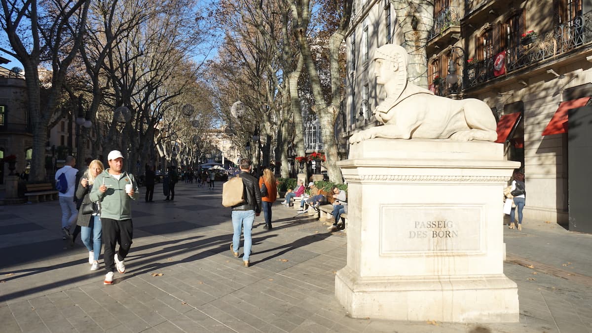 Palma de Mallorca: Passeig des Born im Winter. Foto: Beate Ziehres