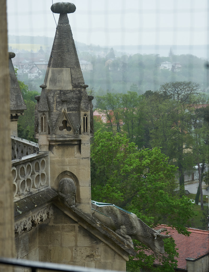 Regen trübt die Aussicht vom Turm in Richtung Westen. Foto: Beate Ziehres, Reiselust-Mag