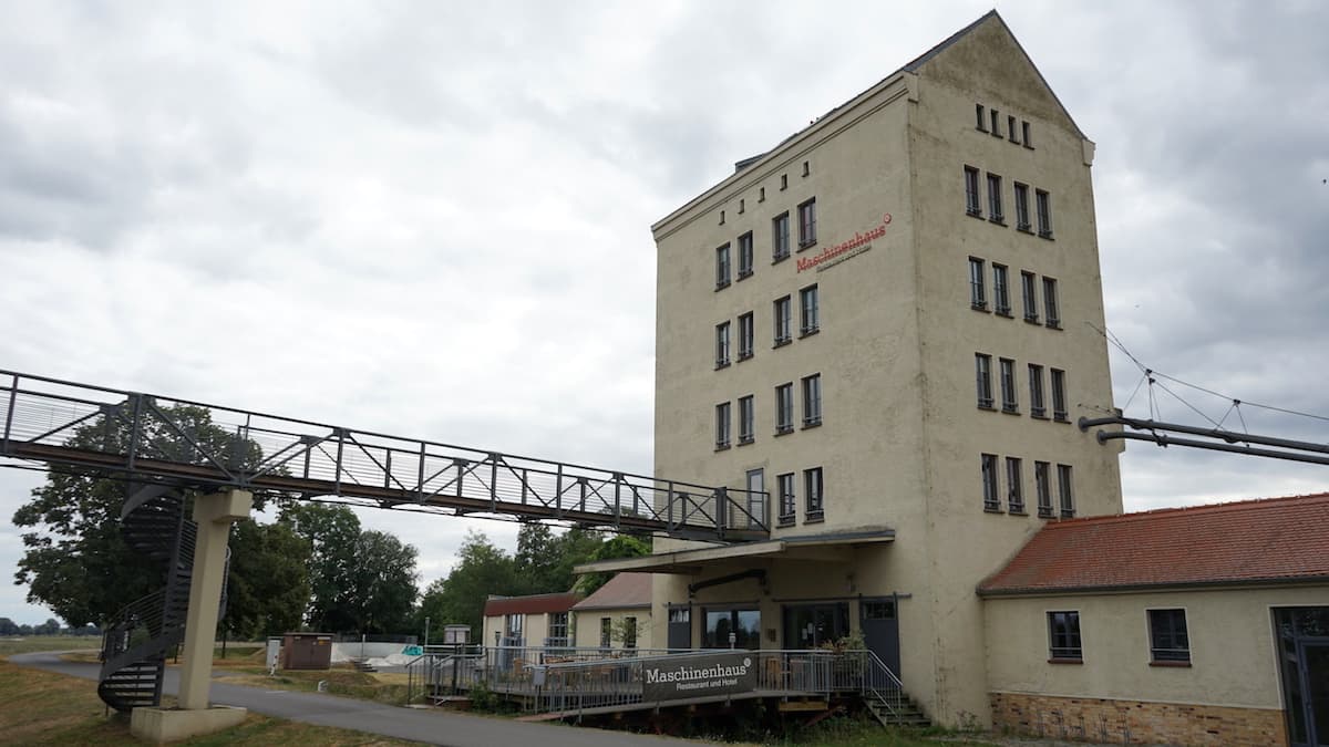 Oderbruch: Groß Neuendorf, Maschinenhaus am Kulturbahnhof. Foto: Beate Ziehres