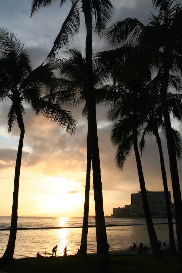 Sonnenuntergang in Waikiki – Foto: Beate Ziehres