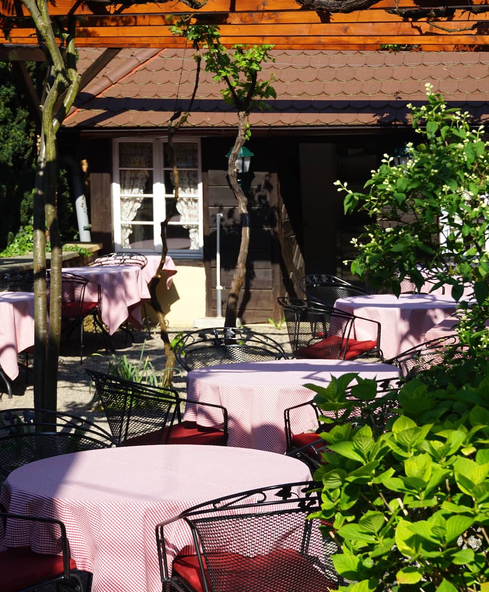 Garten des Gasthof "Ochsen" in Feldberg. Foto: Beate Ziehres