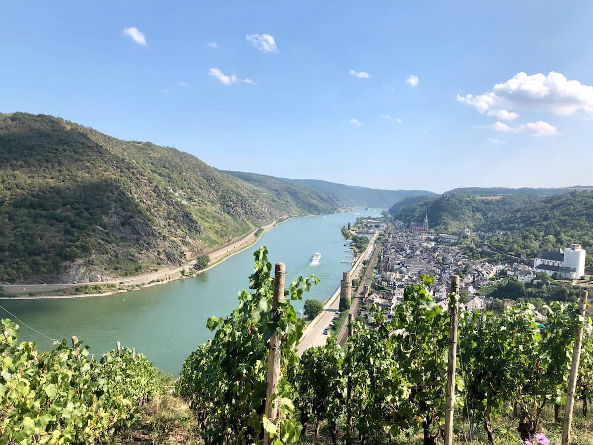 Rheinland-Pfalz: Blick vom Günderodehaus in Oberwesel auf den Rhein. Foto: Petra Bohn