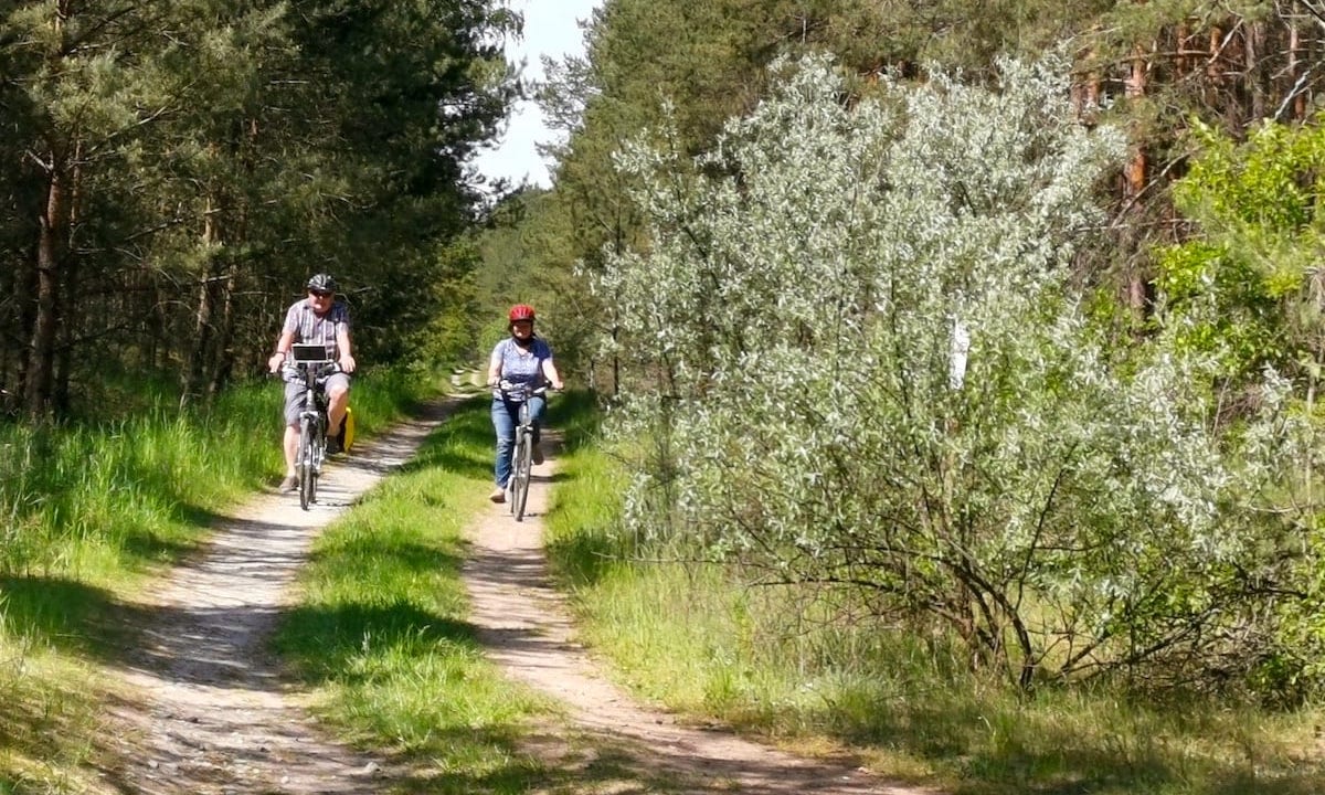 Radfahrer im Schlaubetal. Foto: Beate Ziehres