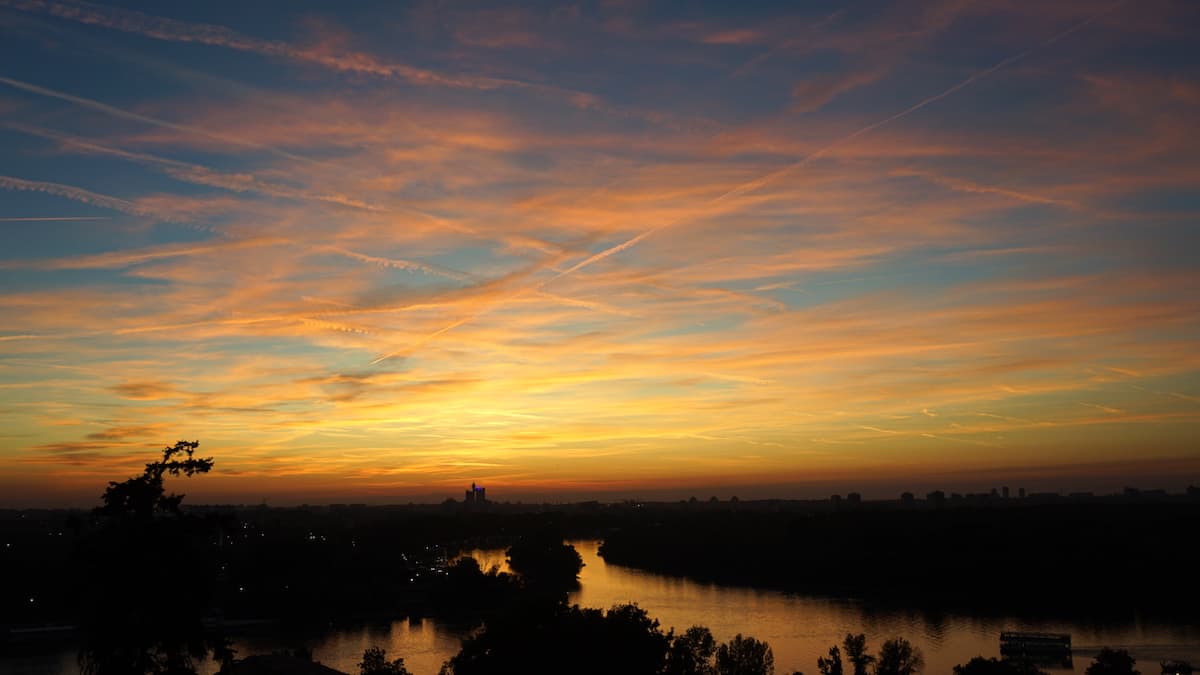 Serbien: Sonnenuntergang von der Festung Belgrad aus gesehen. Foto: Beate Ziehres