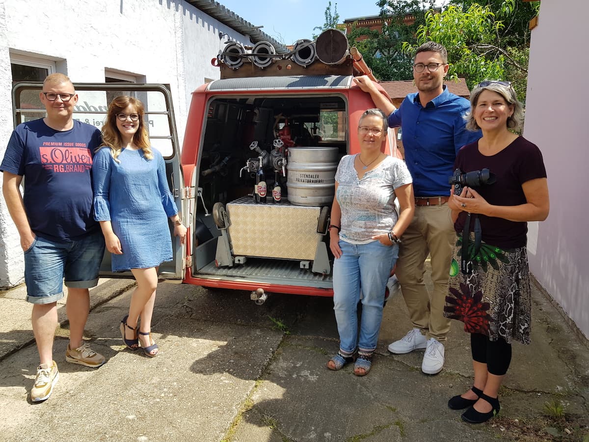 Stendal, Stendaler Privatbrauerei: Norman Schönemann, Leonie Schneider, Sibylle Paetow, Björn Gäde, Beate Ziehres – Foto: Björn Menzel