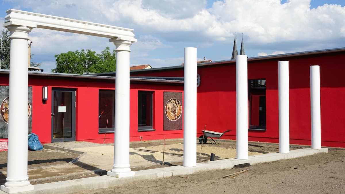 Stendal, Winckelmann-Museum, Umbauarbeiten im Hof – Foto: Beate Ziehres