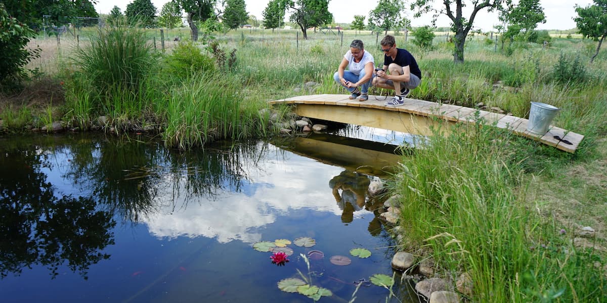 Tangerhütte, Cobbel. Landgenuss am Teich. Foto: Beate Ziehres