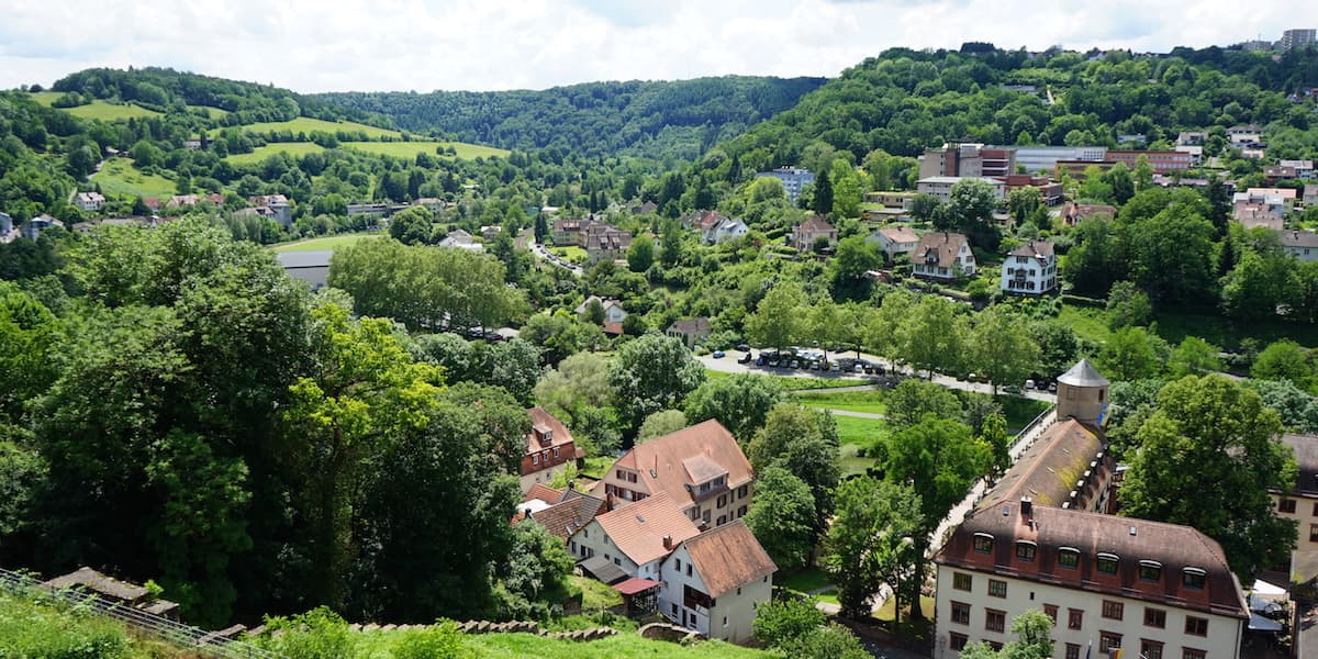 Blick von der Burg Wertheim ins untere Taubertal – Beate Ziehres