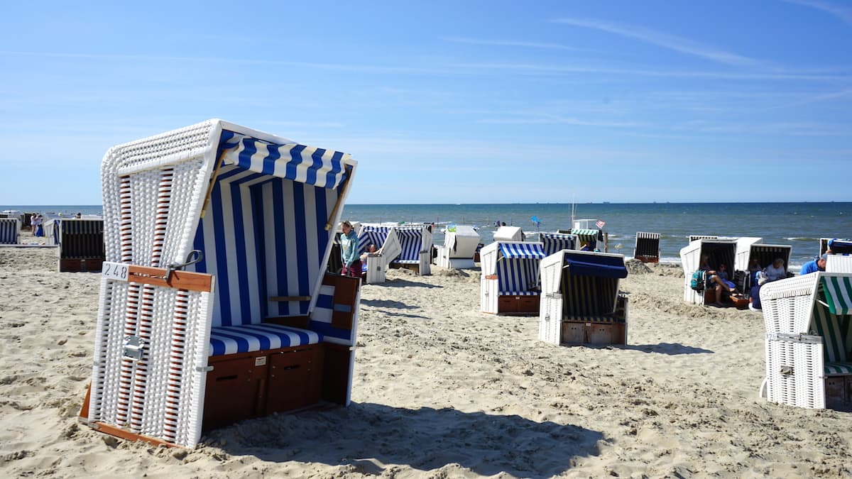 Wangerooge Strand mit Strandkörben – Foto: Beate Ziehres