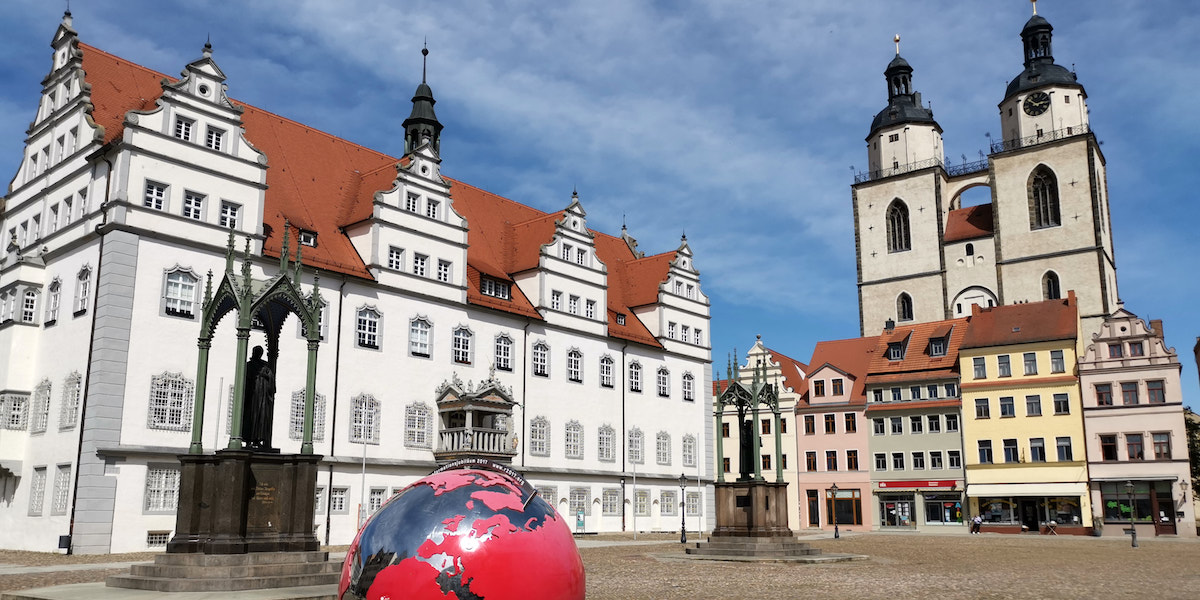 Marktplatz und Stadtkirche Lutherstadt Wittenberg. Foto: Beate Ziehres