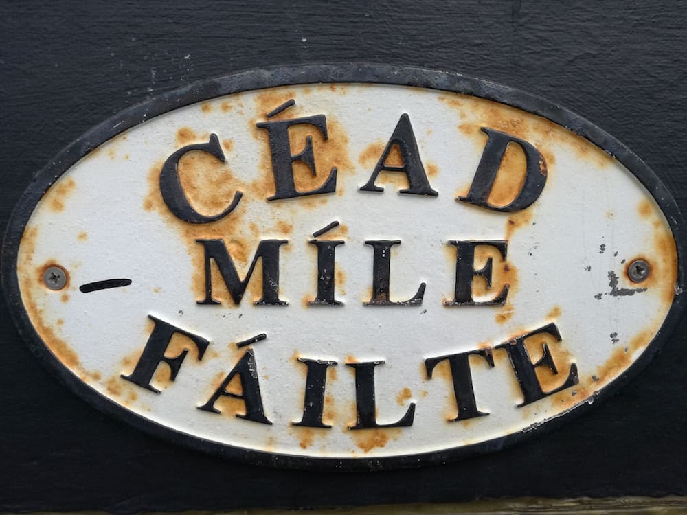 Willkommensschild in Irland